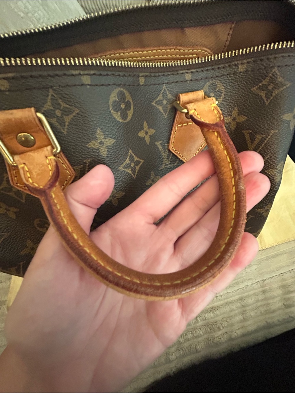 Louis Vuitton Monogram Leather Pull Tab - Brown - Picture 5 of 13
